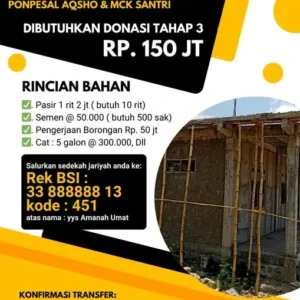 Sedekah Pembangunan Gedung Tahfidz 2 Lantai